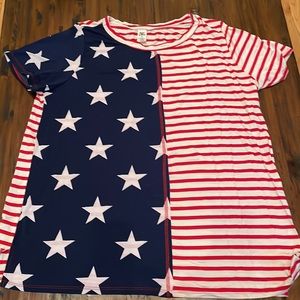 Sew In Love stars & stripes tee